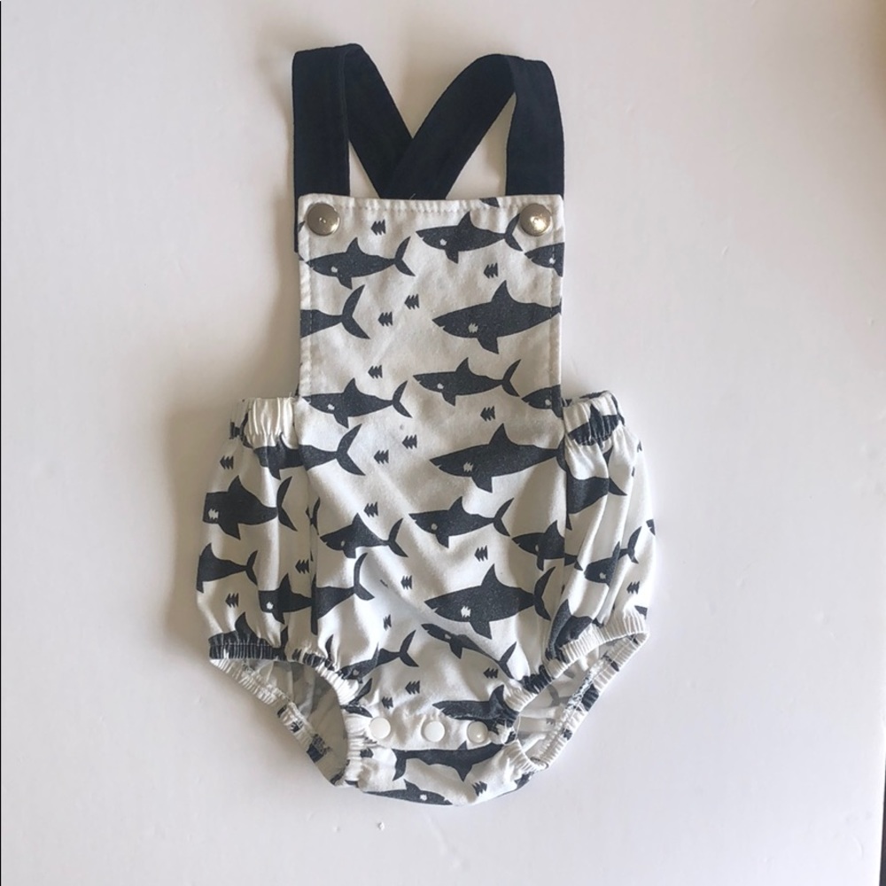 Black and White Shark Onesie